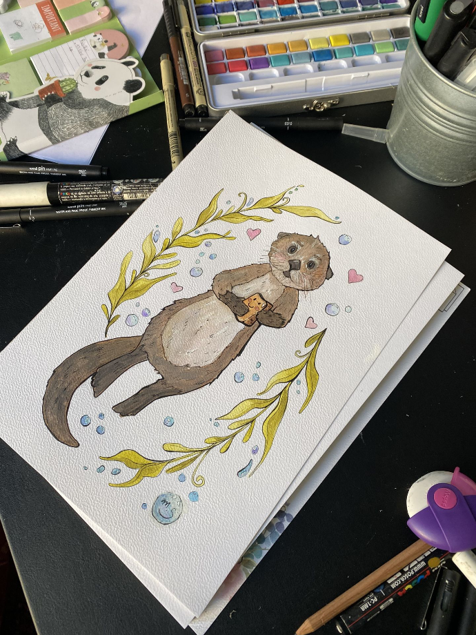 Illustration loutre 
